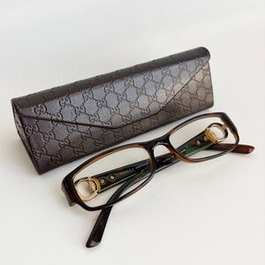 Gucci | GG 3553 UOO Havana Gold Frames Eyeglasses w Case